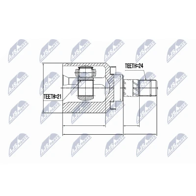 Immagine di NTY NPW NS 031 Kit Giunto Omocinetico Assale anteriore, sul lato del cambio NISSAN: Almera 2 Limousine