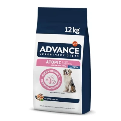 Immagine di Advance Veterinary Diets Atopic Medium Maxi Cibo per Cani con Problemi di Dermatite Atopica Trota 12kg