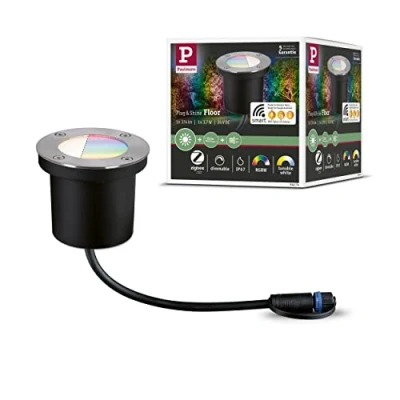 Immagine di Paulmann Boden Einbauleuchte 94274 Sistema dilluminazione Plug&amp;Shine ZigBee LED (monocolore) 3.6 W Bianco caldo Argento