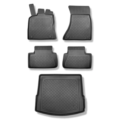 Immagine di Mossa Set: tappetini in TPE + Tappetino per Bagagliaio compatibili con Porsche Macan SUV (03.2014 ) Anche Modelli Le Guide del G