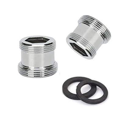Immagine di 2 adattatori aeratore per depuratore d&#039;acqua, filettatura maschio NPT da 22 mm, a maschio, bagno e cucina (M22 M19)