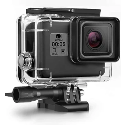 Immagine di Kuptone Custodia impermeabile compatibile con GoPro Hero7Black/(2018) 6/5 per immersioni subacquee, 45 m, staffa Action Camera
