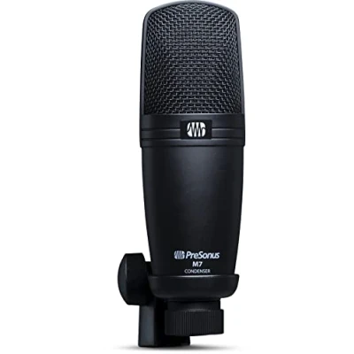 Immagine di PreSonus M7, Microfono a Condensatore Cardioide per Registrazione, Podcasting e Diffusione con Supporto, Cavo XLR, Custodia Trasportabile