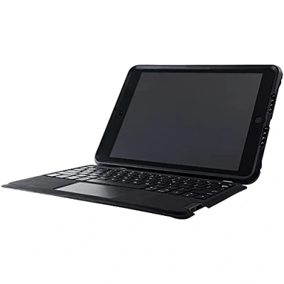 Immagine di Otterbox Cover con tastiera UnlmitED per iPad 10, 2&#039; (7.ª gen / 8.ª 9.ª gen), protettiva e antishock ITALIANO testata a norme MIL STD, Nero/Trasparente, Versione No Pack Retail