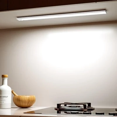 Immagine di Ylatoial Luce Armadio LED, Led con Sensore di Movimento, USB Ricaricabile Magnetica Lampada, Dimmerabile Sottopensile per Cucina Scale Corridoio Bagno Garage