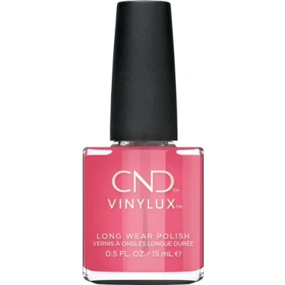 Immagine di CND Smalto Vinylux Magenta Sky semi trasparente per Jelly Effect N. 469 rosa rosso antigraffio e ad asciugatura rapida Gleam &amp; Glow Collection Original