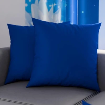 Immagine di PETTI Artigiani Italiani Coppia di Federe Cuscino 30x30 cm in Microfibra, Cuscini Arredo Camera da Letto, Divano, Set 2 Fodere Copricuscino, Federa Tinta Unita Blu, 100% Made Italy