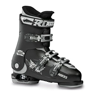 Immagine di Roces Idea Free 22.5 25.5, Scarpone Allunagbile da Sci Unisex Bambini, Nero/Argento, 36 40