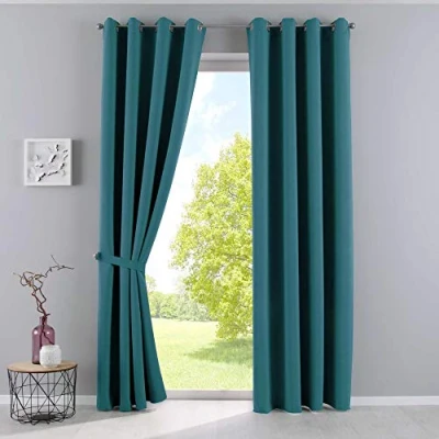 Immagine di Gardinenbox Grigio (altezza x larghezza): 225 140 cm, confezione da 2 tende termiche oscuranti, con occhielli, isolamento acustico Oekotex protezione UV, fermatenda 201920600 2, 100% poliestere,