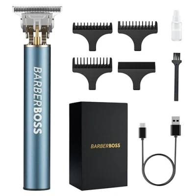 Immagine di Barberboss regolabarba uomo e tagliacapelli uomo, cordless di precisione per taglio capelli dettagliato QR 2078