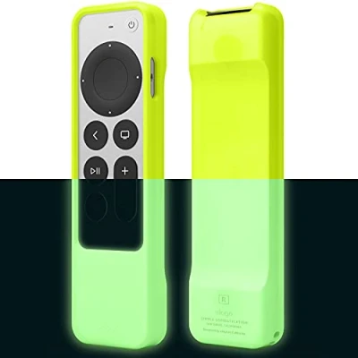 Immagine di elago Custodia R1 Compatibile con Telecomando Apple TV 4K Siri 3a Generazione(2022) e 2a Generazione(2021) Tecnologia Magnetica, Cordino Incluso, Ottima Presa, Assorbimento degli Urti (Neon Giallo)