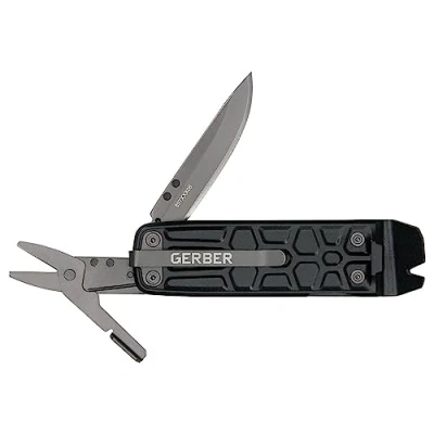 Immagine di Gerber Multi Tool con 7 Funzioni, Coltello Lama Liscia e Clip da Cintura, Lockdown Slim Pry, Ghisa/5Cr15Mov, Onyx, 30 001735