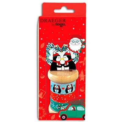 Immagine di Toga Masking Tape de Noël, Rouge et Vert, 3X 5m, 15 unità