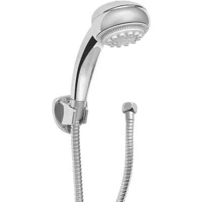 Immagine di Set Doccia a 8 Getti con Flessibile e Attacco per Muro, Funzione Anti Calcare, Diametro cm, 1/2&quot;, Cromato Lucido
