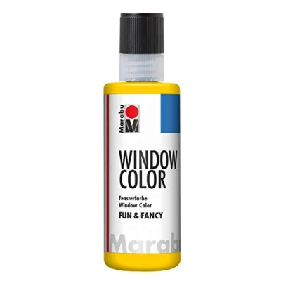 Immagine di Marabu 019 Fun And Fancy Colore per finestre, 80 ml, Colore: Giallo