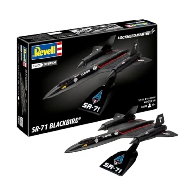 Immagine di Revell 03652 SR 71 Blackbird Easy Click System 1:100 Scale Model Kit Lockheed, Colore Non Verniciato