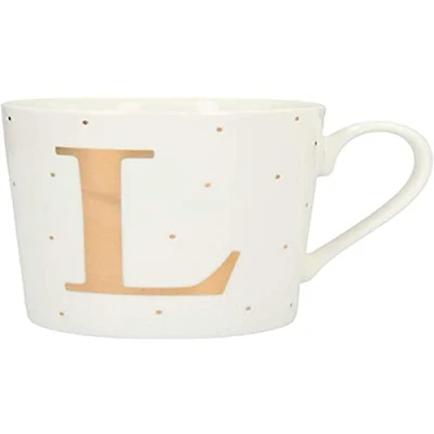 Immagine di Depesche 5909.037 Tazza con manico, in porcellana, 300 ml, scritta, L, 1 pezzo (confezione da 1)