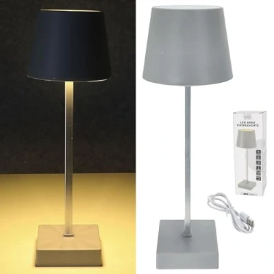 Immagine di Cepewa lampada da tavolo con funzione touch comodino ricaricabile cavo USB luminosità regolabile cambia colore bianco caldo di ricarica incluso (1