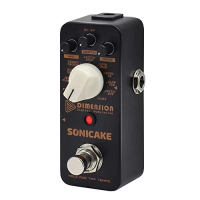 Immagine di SONICAKE Modulazione Digitale Effetto Pedale Chitarra 11 Modalità di Phaser Flanger Chorus Tremolo Vibrato Autowah e campionamento
