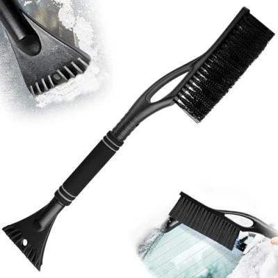 Immagine di Snow Brush Scraper di Ghiaccio 2 in 1, Raschietto per Auto con Scopa, Spazzola da Neve Auto，Snow Ghiaccio,Raschietto Manico Schiuma, (nero)