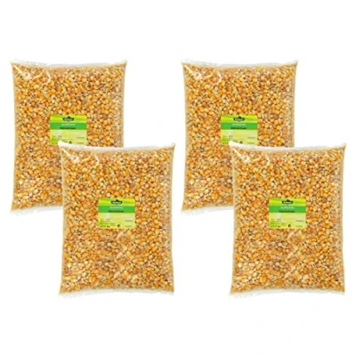 Immagine di Dehner Mais a Grana Singola, 4 Sacchetti da 2,5 kg, 1 Confezione (1 x 10 kg)