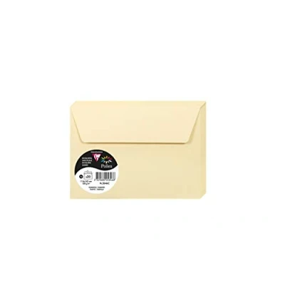 Immagine di Clairefontaine 5846C Pacco da 20 Buste autoadesive Formato C6 11,4x16,2cm 120g Colore camoscio Inviti Eventi e Corrispondenza Gamma Pollen Carta Premium Liscia