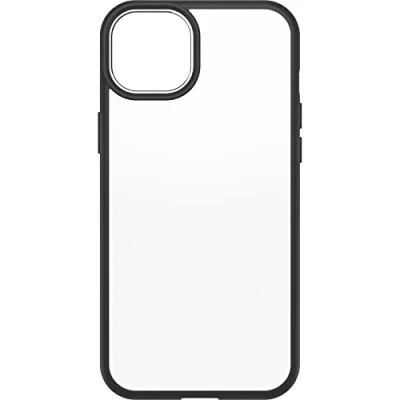 Immagine di Cover per iPhone 14 Plus OtterBox Sleek, resistente a shock e cadute, testata norme anti caduta MIL STD 810G, Protezione Antimicrobica, Trasparente/Nero, Senza Retail Package