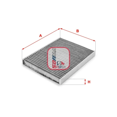 Immagine di SOFIMA S 4103 CA Filtro abitacolo al carbone attivo 230 177 20 FIAT: BRAVO 2, Stilo Hatchback, Multi Wagon, LANCIA: DELTA 3
