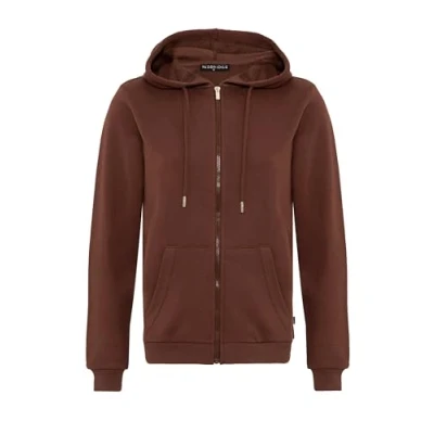 Immagine di Redbridge Felpa con cappuccio Premium Basic cerniera per tutti i giorni e il tempo libero, marrone, XS