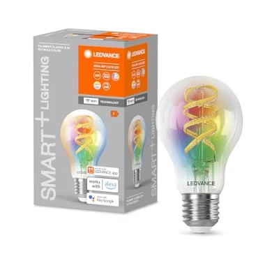 Immagine di LEDVANCE 4058075777859 LED (monocolore) ERP F (A G) E27 Forma cilindrica 4.8 W = 40 Da bianco caldo a freddo, RGB (Ø x A) 60 mm 1 pz.