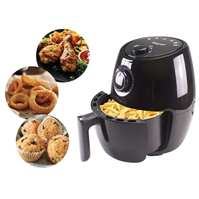 Immagine di BEPER P101FRI001 Friggitrice ad aria calda, Senza Olio, Timer e Temperatura regolabile, Recipiente griglia rimovibili, Capacità 2 litri, Potenza 1000 Watt, Nero