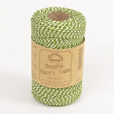 Immagine di EVERLASTO 100 m Spago originale &quot;Beautiful Bakers Twine&quot; (2 mm circa) (Apricot), verde lime