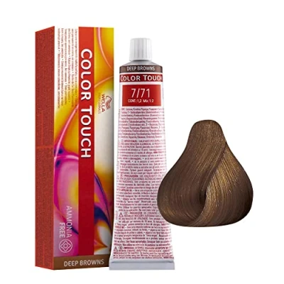 Immagine di Wella 7/71 Biondo Medio Sabbia Cenere Color Touch Senza Ammoniaca Linea Deep Browns