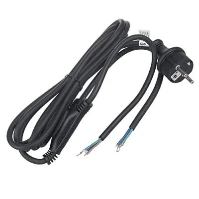Immagine di Maclean MCE585 Consente di collegare due faretti LED alla rete elettrica. Adattao al faretto MCE583,Schwarz, 3m Netzkabel