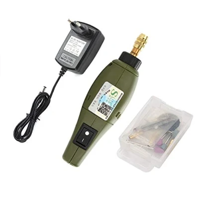 Immagine di Hztyyier Trapano Elettrico Mini Strumento smerigliatrice Rotante Set di rettifica elettrica per fresatura Lucidatura Foratura Taglio Incisione(#1) Handcraft Tools