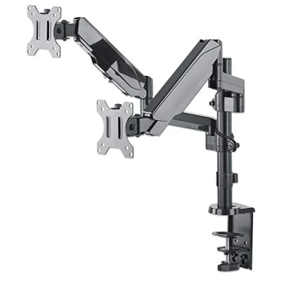 Immagine di Manhattan 461597 2 vie Supporto da tavolo per monitor 43,2 cm (17) 81,3 (32) Ruotabile, Regolabile in altezza, Inclinabile, Girevole