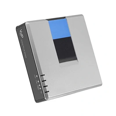 Immagine di Lazmin112 Gateway VoIP, Adattatore telefonico Internet VoIP a 2 Porte con Cavo di Rete, Supporto protocollo Sip V2, per PAP2T(Spina UE)