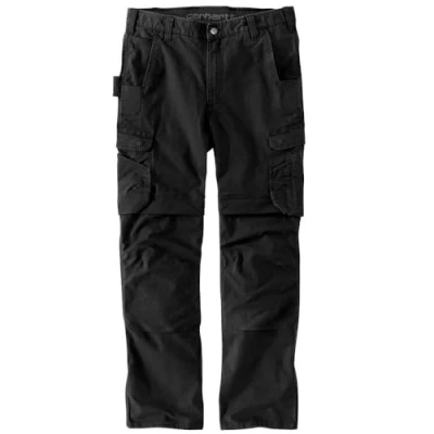 Immagine di Carhartt Steel Rugged Flex Relaxed Fit Ripstop Double Front Cargo Work Pant Pantaloni Utility, Nero, 38W x 30L Uomo
