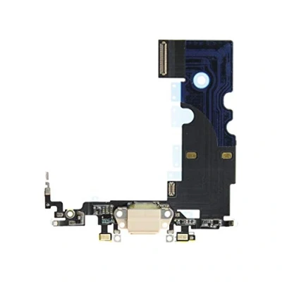 Immagine di OnlyTech Presa di Ricarica Dock connettore con Antenna Flex, Microfono e Compatible iPhone 8 Oro