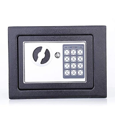 Immagine di cassaforte elettronica da 6,4 l, con lucchetto a combinazione doppio bullone, resistente al fuoco, parete per gioielli e banconote
