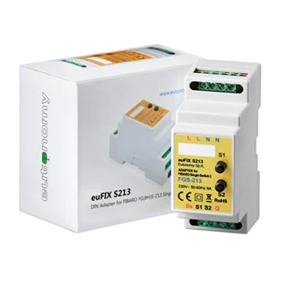 Immagine di Eutonomy S213 Adattatore euFIX per Guida DIN, Nero