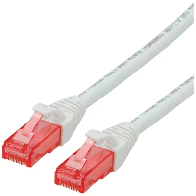 Immagine di Roline 21.15.2562 RJ45 cavo di rete, patch CAT 6 U/UTP 2.00 m Bianco non schermato, Privo alogeni, Ritardante fiamma 1 pz.