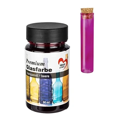 Immagine di Ideen mit Herz Vernice per vetro di alta qualità, trasparente, impermeabile, 90 ml (bacca)