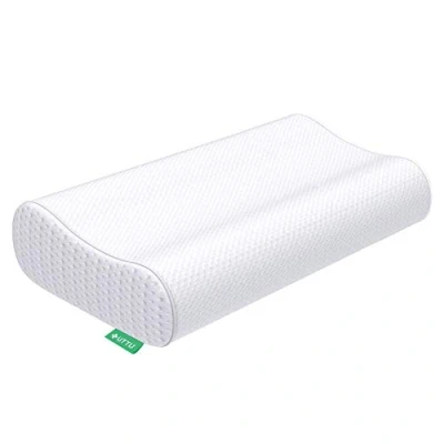 Immagine di UTTU Cuscino Cervicale Memory, e Fresco, Guanciale Letto in Memory Foam Ergonomico a Collo Cervicali, Altezza Regolabile, Federa Morbida di Bambù Rimovibile Lavabile