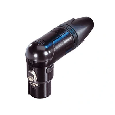 Immagine di Neutrik NC3FRX B Connettore XLR Presa angolata Numero Poli (num): 3 Nero 1 pz.