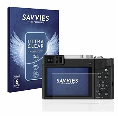Immagine di savvies (6 Pezzi Pellicola Protettiva per Panasonic Lumix DC TZ95 Protezione Schermo Trasparente