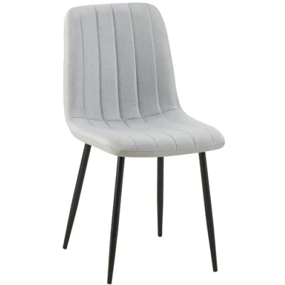 Immagine di CLP Sedia Dijon In Velluto O Tessuto I Fodera Imbottita E Decorata Con Cuciture Ornamentali Design Elegante Moderno, Colore:grigio, Materiale:Stoffa