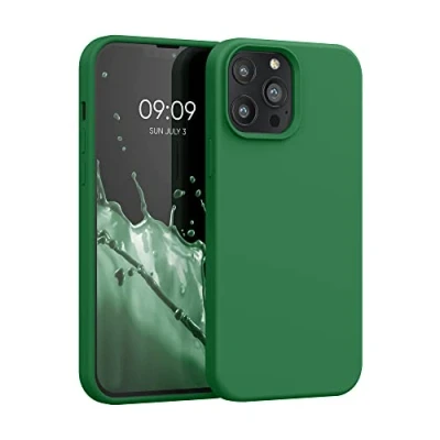 Immagine di kwmobile Cover per Apple iPhone 13 Pro Max Custodia Back Case Smartphone in Silicone TPU Protezione Gommata pixie green