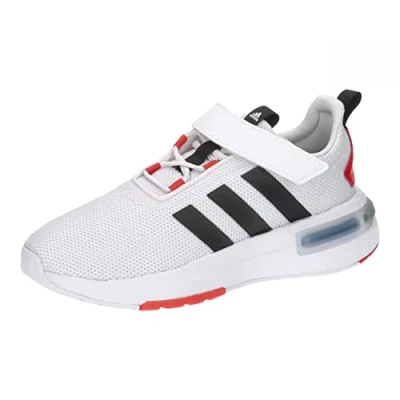 Immagine di adidas Racer Tr23, Scarpe da ginnastica Unisex Bambini e ragazzi, Ftwr White Core Black Bright Red Strap, 38 2/3 EU