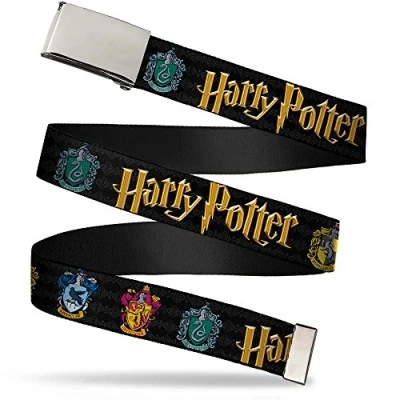 Immagine di Harry Potter Fantasy Movie Series Hogwarts Crest Web Belt multicolore 3.17 cm Larghezza Si adatta fino a 116,84